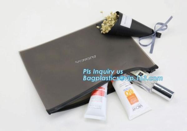 Promotion of cosmetics case price good clear slider top pvc bag, cosmetics soft eva k slider bag eco bag, slider