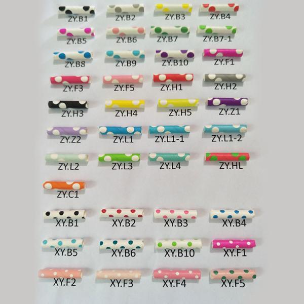 Individual Paper Wrapped Black and White Drinking Straws with Personalized Pattern