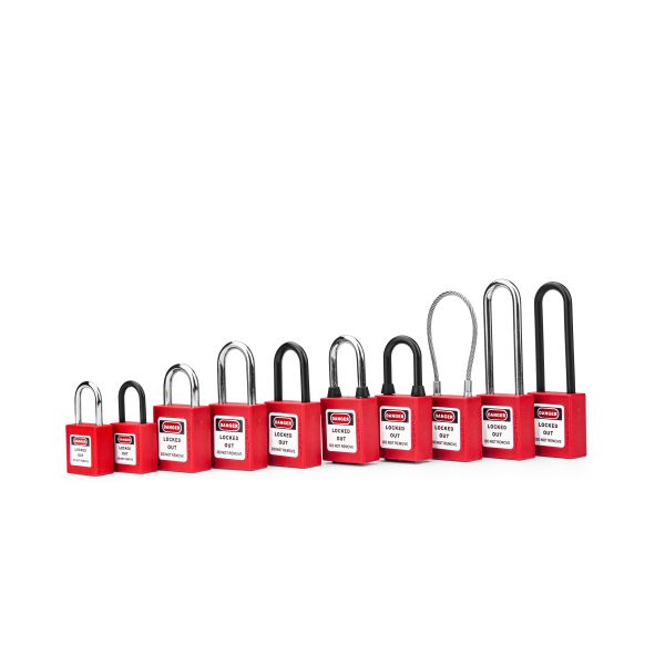 Rarlux High Quality Top Security Industrial Insulation Safety Durable Plastic Lockout Tagout Padlock Solid Brass Cylinder Short