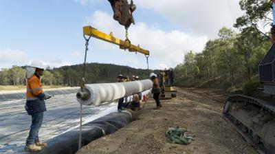 Pioneer Cement Sand Mixed Concrete Mat Rolls For Permanent Erosion Control