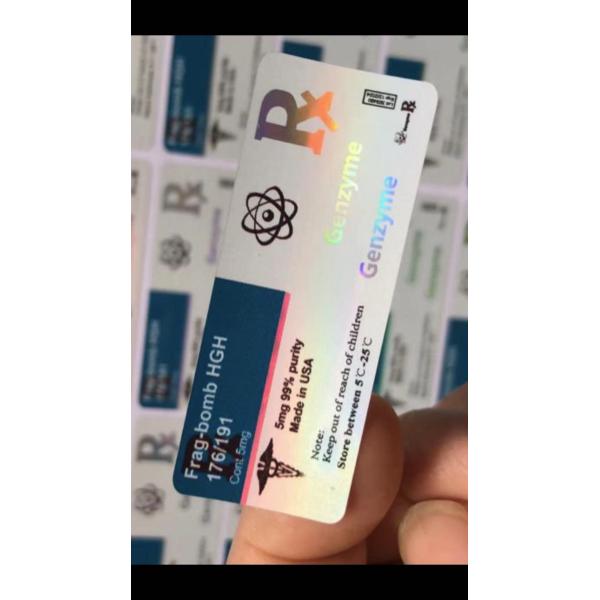 Waterproof Permanent Adhesive Glass Vial Labels With Glossy Surface Finish