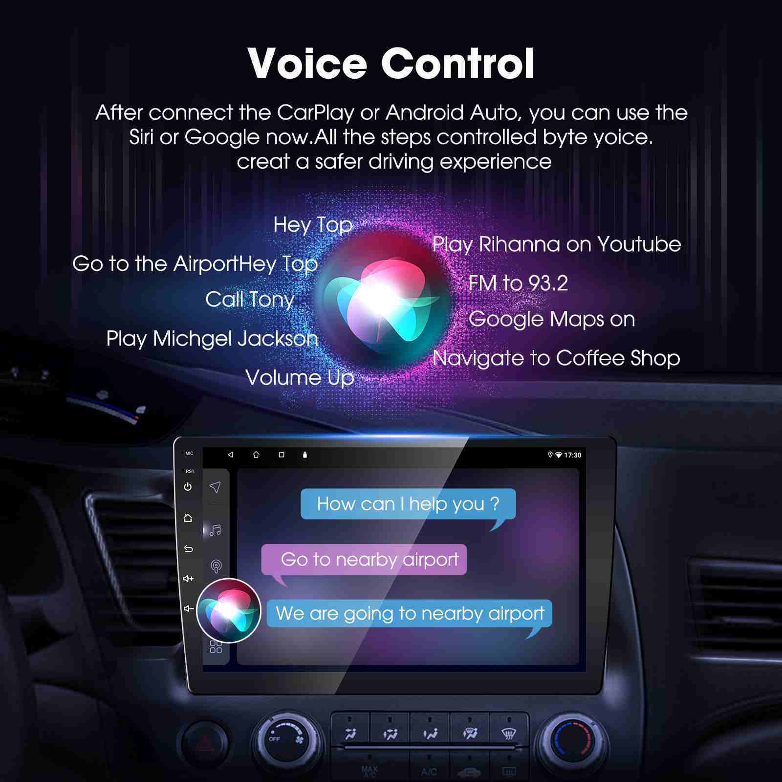 High Definition Touchscreen Android Auto Radio 9 Inch Android Car Stereo