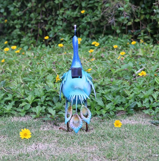 Seven Color Change 13 Inch 1.2W Peacock Solar Garden Light