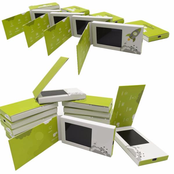 Hd Hardcover Video Brochure Card Charge Via USB Port For Christmas Gift