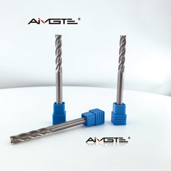 Fresa de extremo de carburo de 4 flautas y 150 mm de longitud total para metales blandos, aluminio fundido a presión, cobre y latón