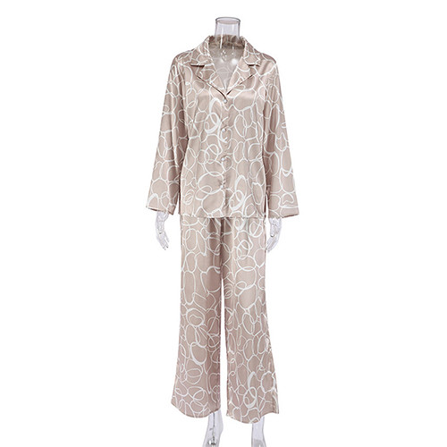 Солдат нерегулярной армии 2022 мод напечатал длиной Sleeved свободную пижаму установил для дам