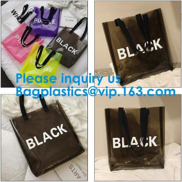 Custom Fashion New Design Women Hologram Handbag Jelly Pvc Clear Shoulder Bag Iridescent Tote Bag