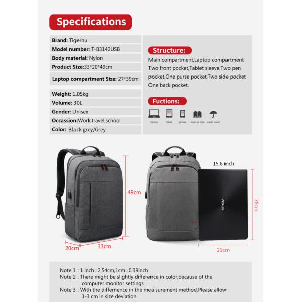 Wholesale Business Travel Backpacks Multi Functional Leisure Bag Mochila waterproof