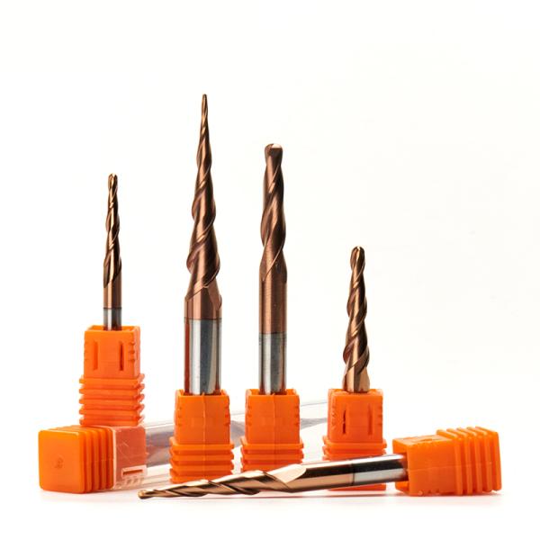 55HRC Carving Bit  TiAIN Coating Engraving Machine Meta End Mill