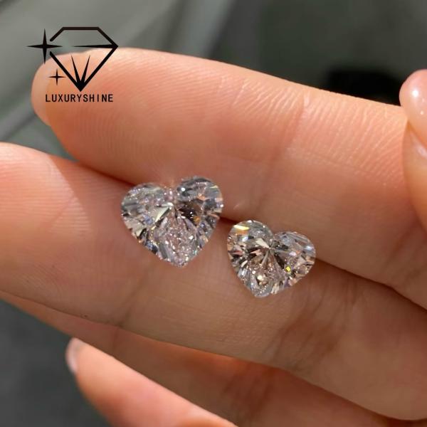 LuxuryShine VS2 Heart Excellent Cut Lab Grown Diamond Real Diamonds & Wedding Jewelry & Customized Jewelry Support Special Customization