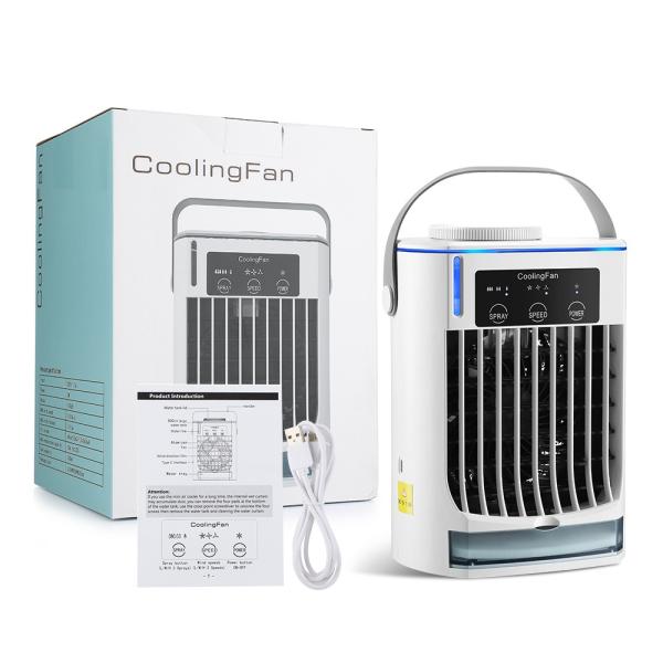 Electric Mini Air Conditioner Portable Cooler Fan for Office Table 2 Pc Water Cooling
