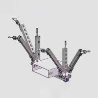 Soporte sísmico de altura ajustable para bandeja de cable con montura abrochada de 4 pulgadas de ancho