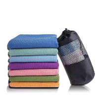 Toalha de ioga ultra absorvente de microfibra personalizada leve