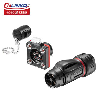 CNLINKO  IP68 Waterproof M20 5 Pin Aviation Wire Connector Plug and Socket Female Male Electric Cable Connector Home Improvement