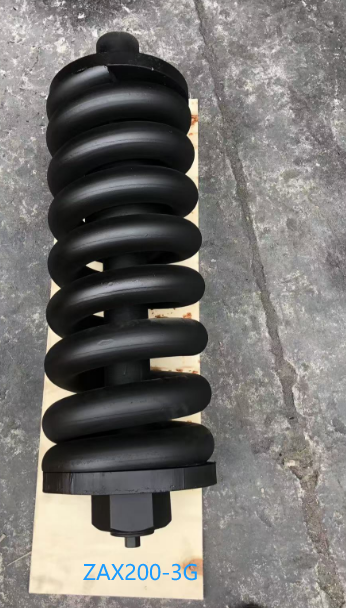 Track Adjuster Cylinder Assembly with Recoil Spring for Hitachi ZAX200-3G Excavator, High-Strength Forged Alloy Steel, Heat Treated, Leak-Proof