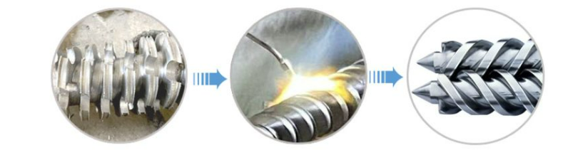 близнец 30mm биметаллический Nitrided конический привинчивает запасные части