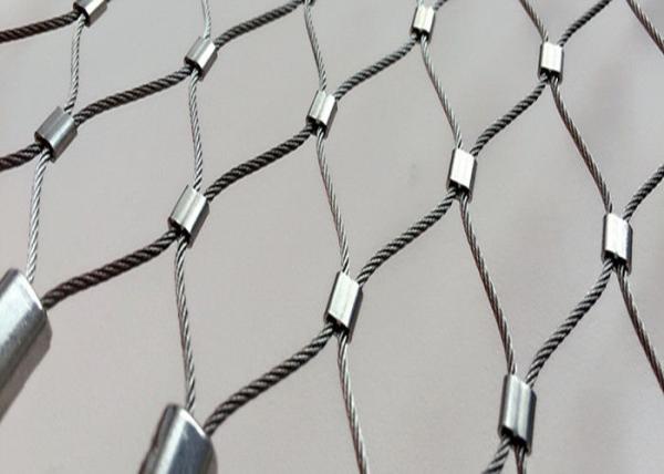 Construction 7*7 Balcony Protection Mesh Stainless Steel 316 Cable Mesh For Stairs Railing