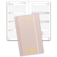 Planejador acadêmico personalizado mini 2023 planejador de calendário pessoal rosa de 4,25 x 6,75 polegadas