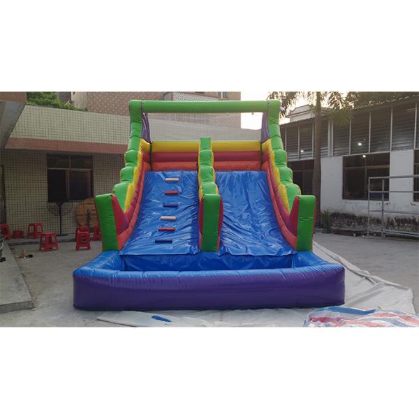 Commercial PVC Vinyl Giant Inflatable Water Slide For Adult, Commercial Grade PVC Rainbow Inflatable Water Slide