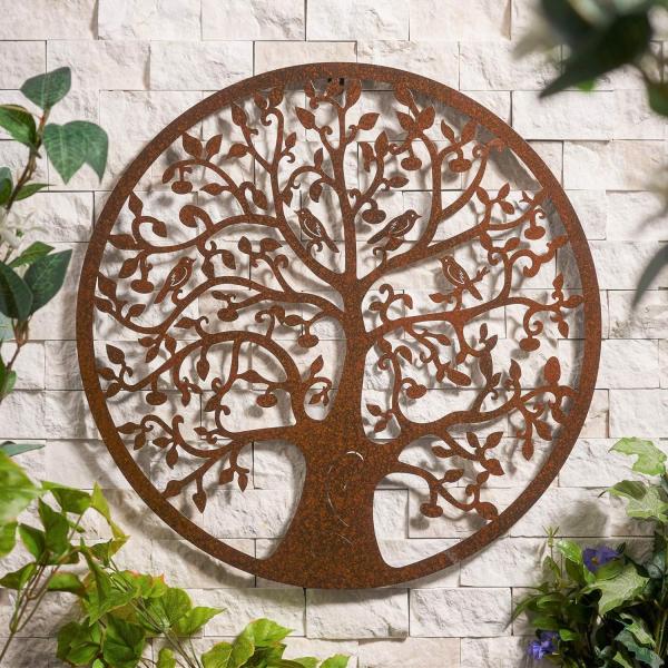 Rustic Bronze Metal Wall Art Decoration Indoors Outdoors 51cm 61cm Metal Artwork For Wall