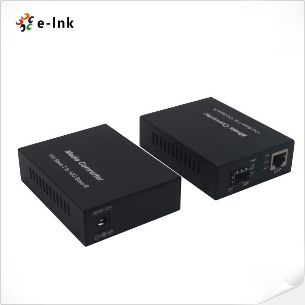 10G Media Converter RJ45 to Fiber Plug and Play Low Power Consumption
