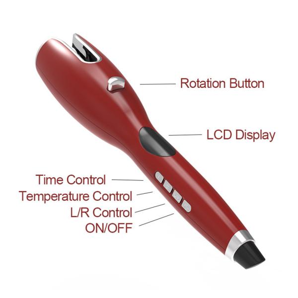 Deep Wave PTC Hair Rotating Curling Iron Titanium Ceramic Coating