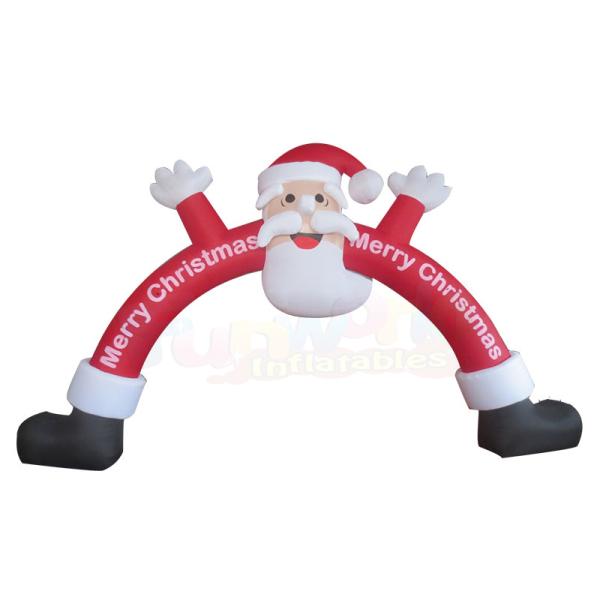 Santa Claus Outdoor Inflatable Christmas Decorations  / Blow Up Christmas Arch