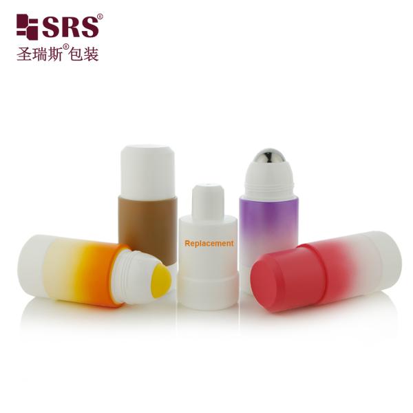 Refillable PP Roll On Bottle 50ml 75ml for Essential Oils and Deodorant