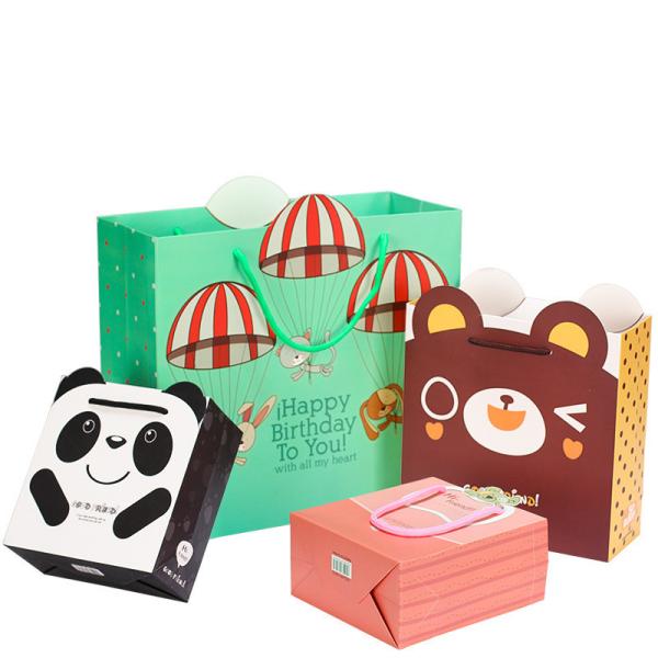 Pet design kids toy packaging paper custom bag your own logo printed