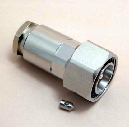 RF connector 4.3-10 male twist on clamp type connector for RG214 coaxial cable all brass 50ohm made by factory