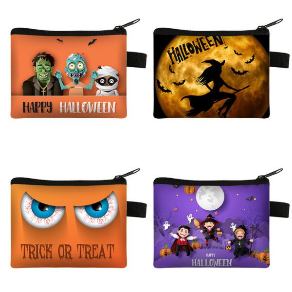 2024 Halloween Cartoon Purse Children's Portable Small Wallet with Printed