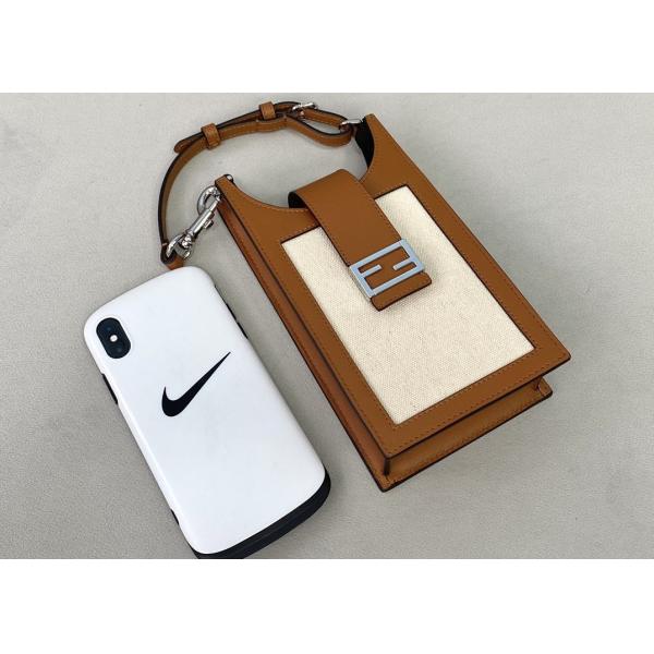 Delicate Small Mobile Phone bag Cotton And Linen Materials And Imported Cow Leather Lovely cross-body bag
