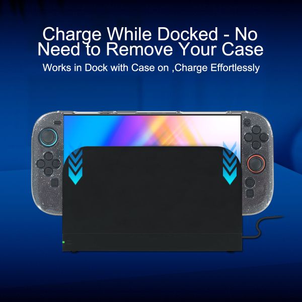 Sparkling TPU Controller Cases with Diamond Pattern PC Middle Frame Cover - Anti-Slip Grip & Shockproof Hard Shell Set for Nintendo Switch 2