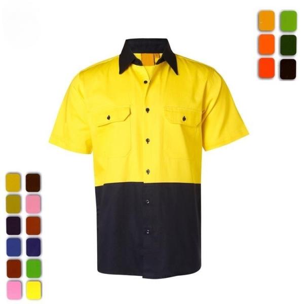 Short Sleeve High Visibility Work Shirts OEM Hi Vis Polo Shirts