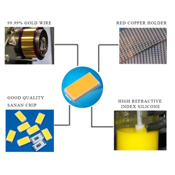 led bulb light 0.2w 0.5w pure white 6500K epistar led chips SMD 5730 led