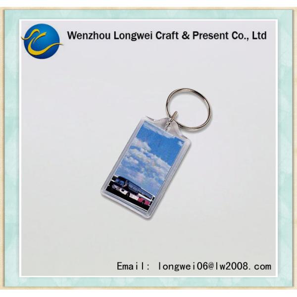 Laser Cut Plastic Personalized Photo Keychains Custom Acrylic for Photo Insert