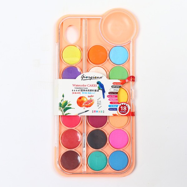 18 Colours Color Pigment Paint Travel Watercolor Set Suitable For Painting Creation And Design