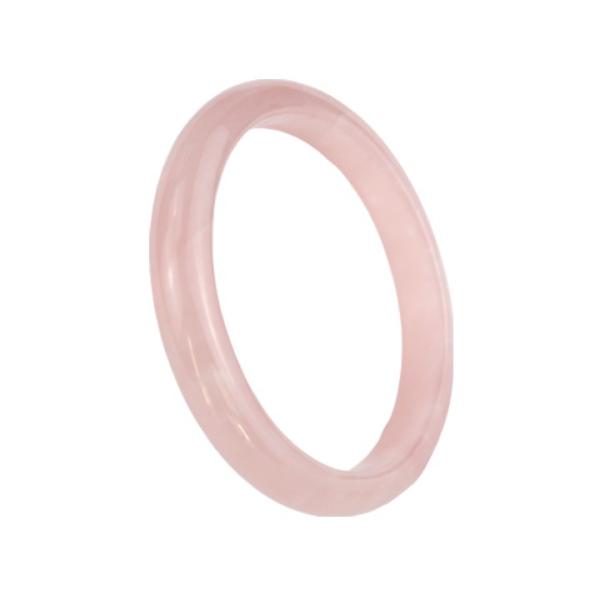 Customized Logo Availabled Natural Rose Quartz Bangle Bracelets For Woman Fashion Bangle For Love Healing Stone Girl Gift