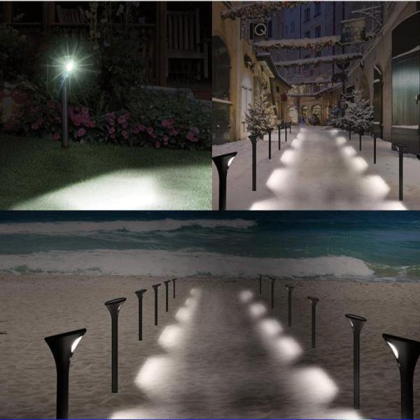 4100K LED Solar Landscape Light IP65 Waterproof Solar Spike Garden Lights