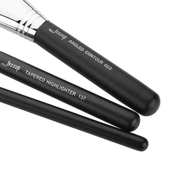 Jessup 3pcs Antibacterial Makeup Brushes T305 Copper Ferrule