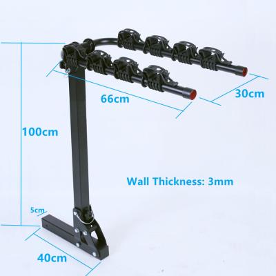 Tilt Away Foldable Bike Rack Hitch Mounted Bike Rack For 2 Hitch Receivers