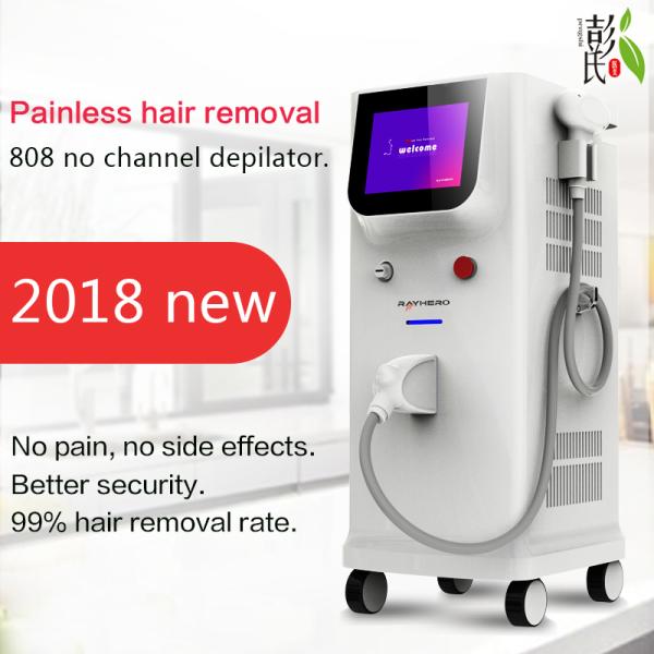 808 - 810 nm Diode Laser Removal Hair Machine With Non Channel Handle