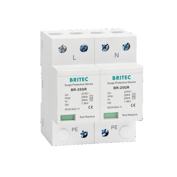 BR-25GR 1P 1P 3p Type Spd Surge Protector Lightning Arrester Supresor SPD type I and type II