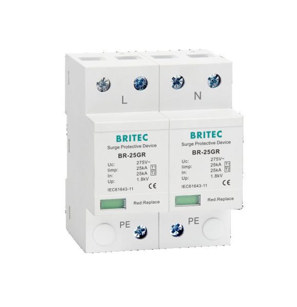 BR-25GR 3+1 25kA Type 1 Surge Protection Device surge Arrester Spd  Lightning arrester tuv ac surge spark aresster