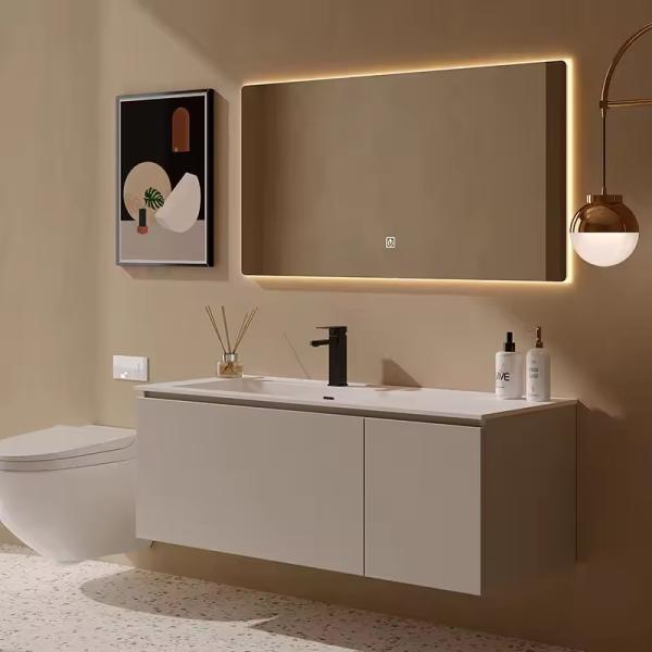 Modern Rectangle Sink Vanity Unit Cabinet Combo For Bathroom Restroom