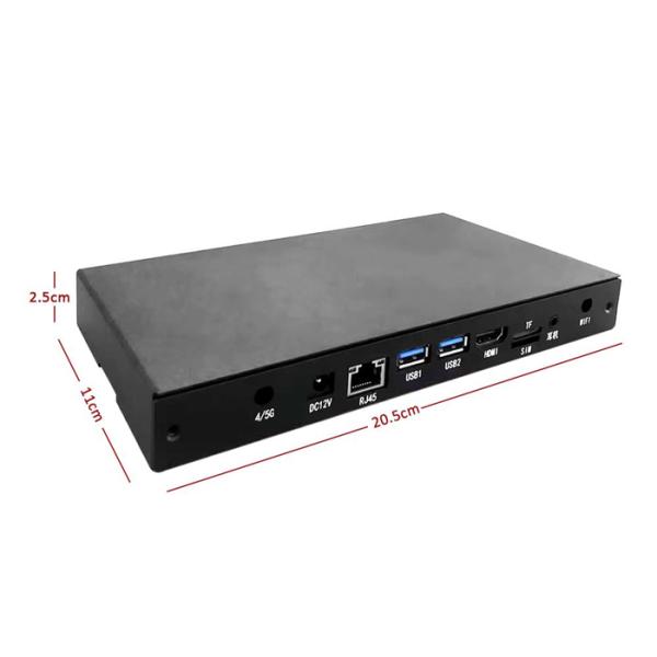 Quad Core Cortex A55 Digital Signage Player Box Android 11 Support USB 3.0 Gigabit Ethernet Mini PC
