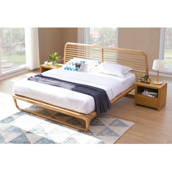 Nordic Modern Full Size Bed , Patent Design Contemporary Wooden Beds