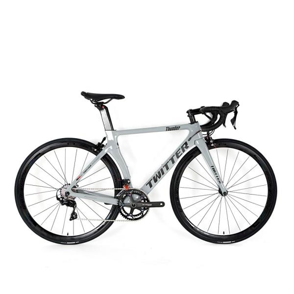 Men's V Brake Carbon Fiber Road Bike with Shimano 105/R7000-22S Derailleur Lever and 22 Speed on Carbon Frame 700c