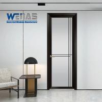 Aluminium Bathroom Doors Double Tempered Glass Heavy Duty Casement Doors