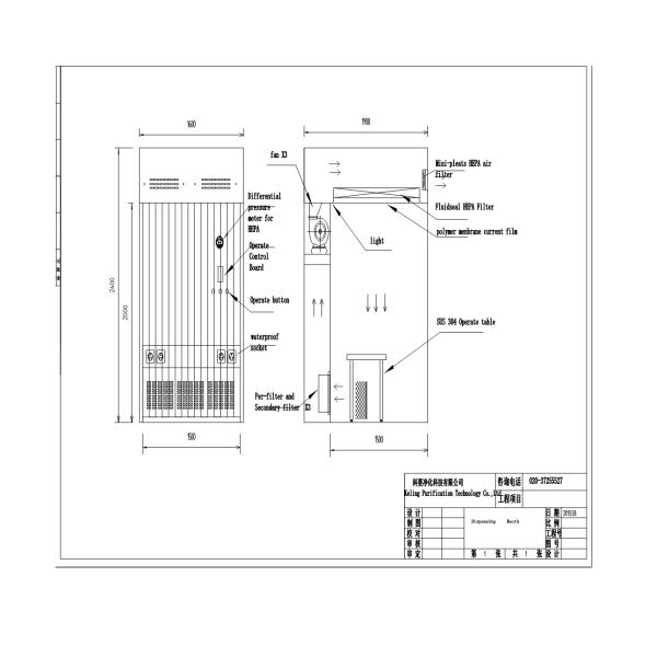 Customizable Stainless Steel Dispensing Booth For Pharmaceutical Production
